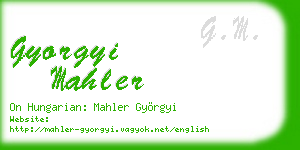 gyorgyi mahler business card